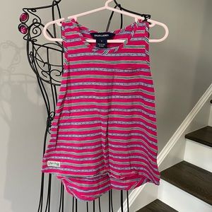 Polo Ralph Lauren Girls Size 5 Pink Striped Multicolor Tank Top